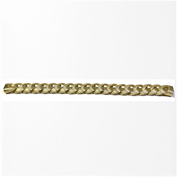 Vintage Bracelet Gold Tone Matte Chunky Chain Linked Magnetic Statement Jewelry - Picture 6 of 9